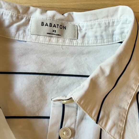 🤍 Babaton by Aritzia – Striped Cotton Poplin Shirt – Size XS (Oversized Fit) - Picture 6 of 7